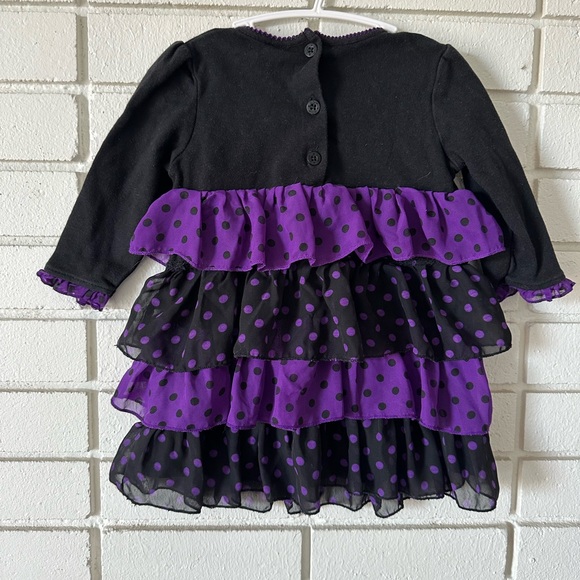 Disney Baby Tinker Bell Polka Dot Long Sleeve Dress - Picture 3 of 4